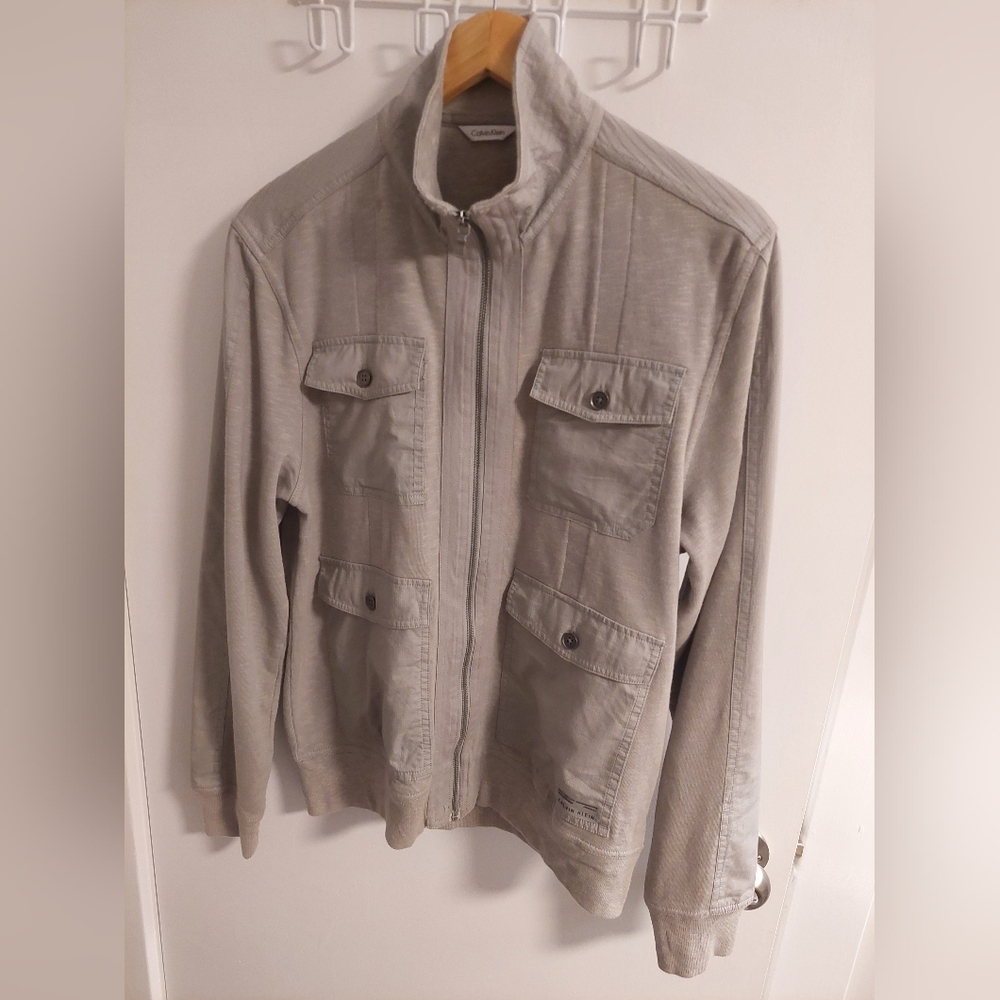 100% Cotton Calvin Klein Men's Gray Jacket